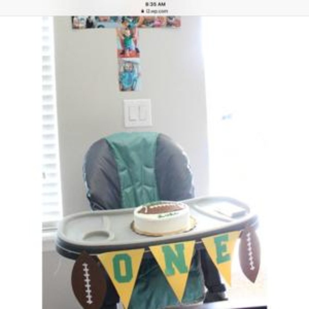 Football Theme 1st Birthday Banners Chicago Bears